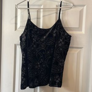 Chicos, 3, velvety formal shell with rhinestone detail